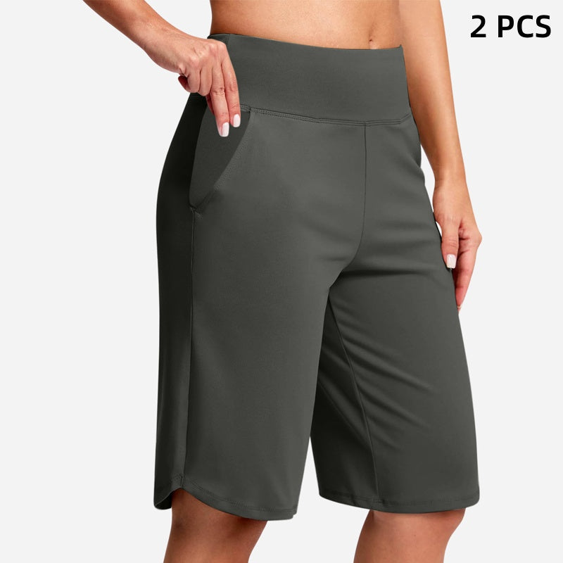 ⏰Letzter Tag des Schlussverkaufs – 49 % Rabatt🔥Yoga-Shorts für Damen mit hoher Taille und Taschen