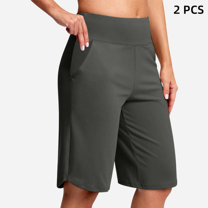 ⏰Letzter Tag des Schlussverkaufs – 49 % Rabatt🔥Yoga-Shorts für Damen mit hoher Taille und Taschen