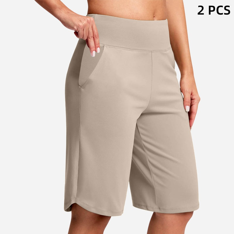 ⏰Letzter Tag des Schlussverkaufs – 49 % Rabatt🔥Yoga-Shorts für Damen mit hoher Taille und Taschen
