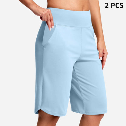 ⏰Letzter Tag des Schlussverkaufs – 49 % Rabatt🔥Yoga-Shorts für Damen mit hoher Taille und Taschen