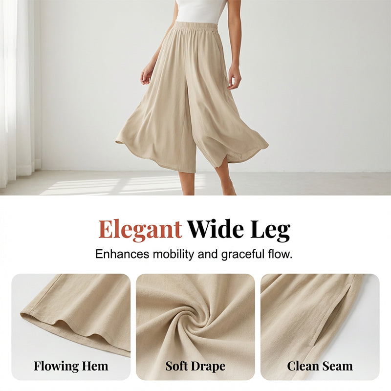 【S–3XL】🍂Leichte Damen-Crop-Hose mit elastischem Bund