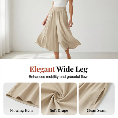 【S–3XL】🍂Leichte Damen-Crop-Hose mit elastischem Bund