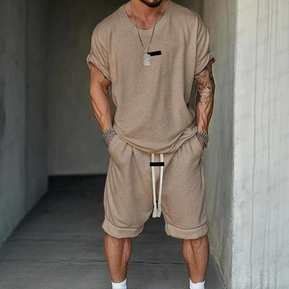 Herren Freizeit-Set – T-Shirt & Shorts – lässig & bequem👕🩳