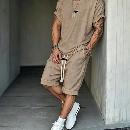 Herren Freizeit-Set – T-Shirt & Shorts – lässig & bequem👕🩳