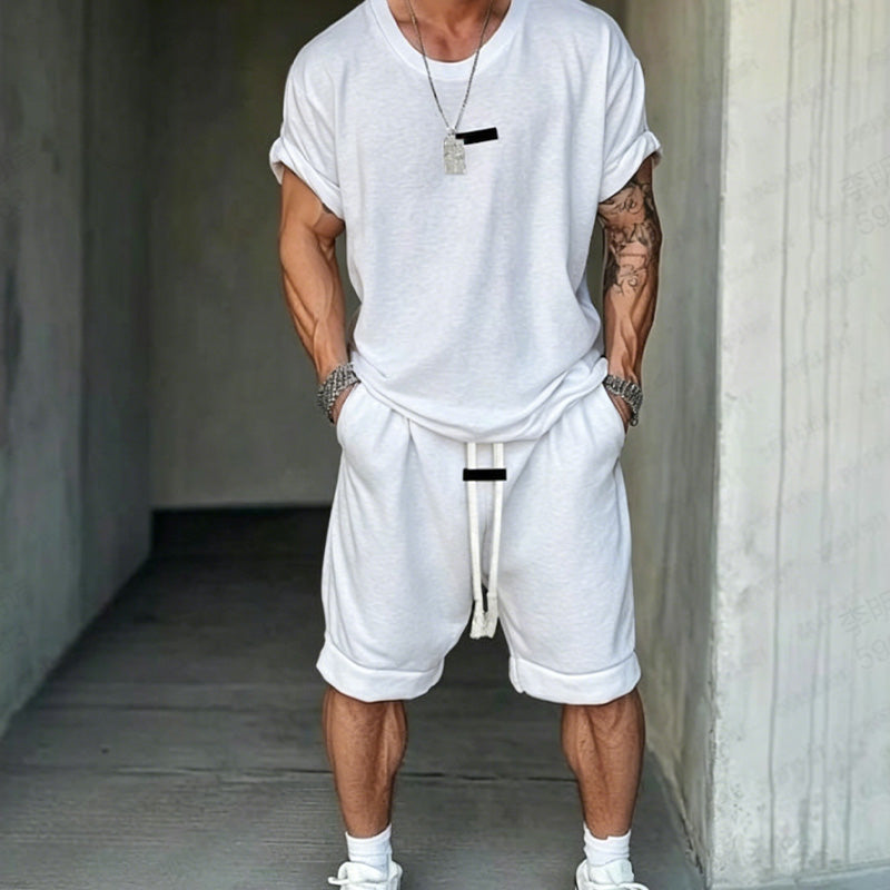 Herren Freizeit-Set – T-Shirt & Shorts – lässig & bequem👕🩳