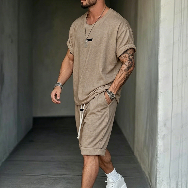 Herren Freizeit-Set – T-Shirt & Shorts – lässig & bequem👕🩳