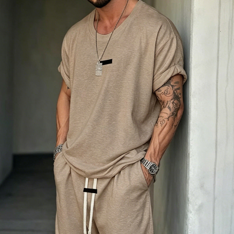 Herren Freizeit-Set – T-Shirt & Shorts – lässig & bequem👕🩳