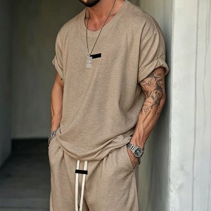 Herren Freizeit-Set – T-Shirt & Shorts – lässig & bequem👕🩳