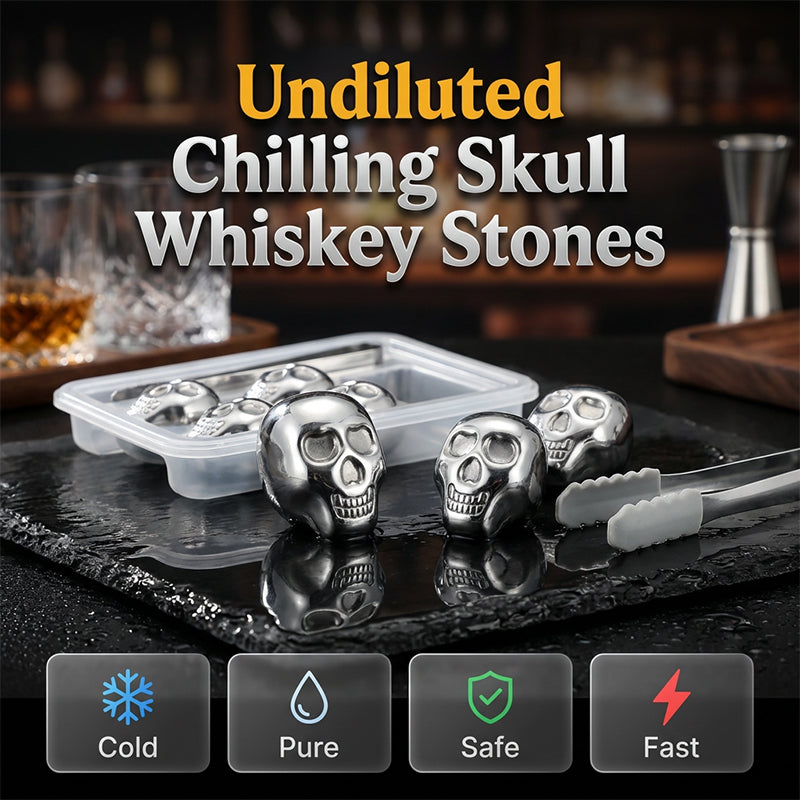 Wiederverwendbare Totenkopf-Eiswürfel für Whisky und Cocktails