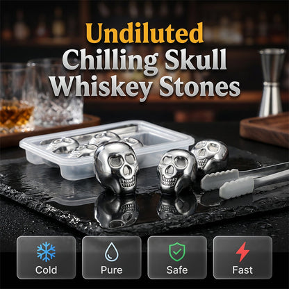 Wiederverwendbare Totenkopf-Eiswürfel für Whisky und Cocktails