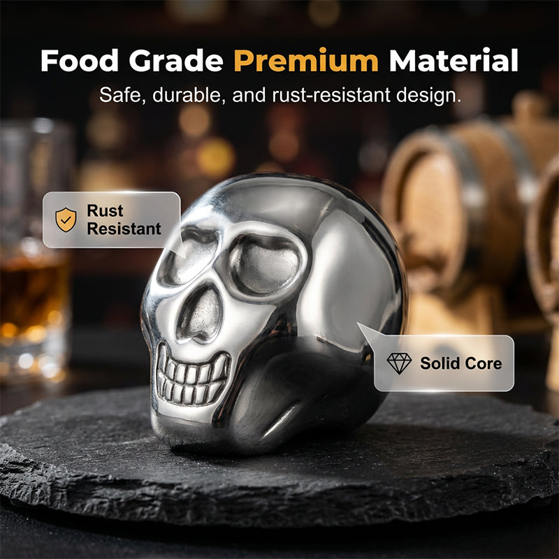 Wiederverwendbare Totenkopf-Eiswürfel für Whisky und Cocktails