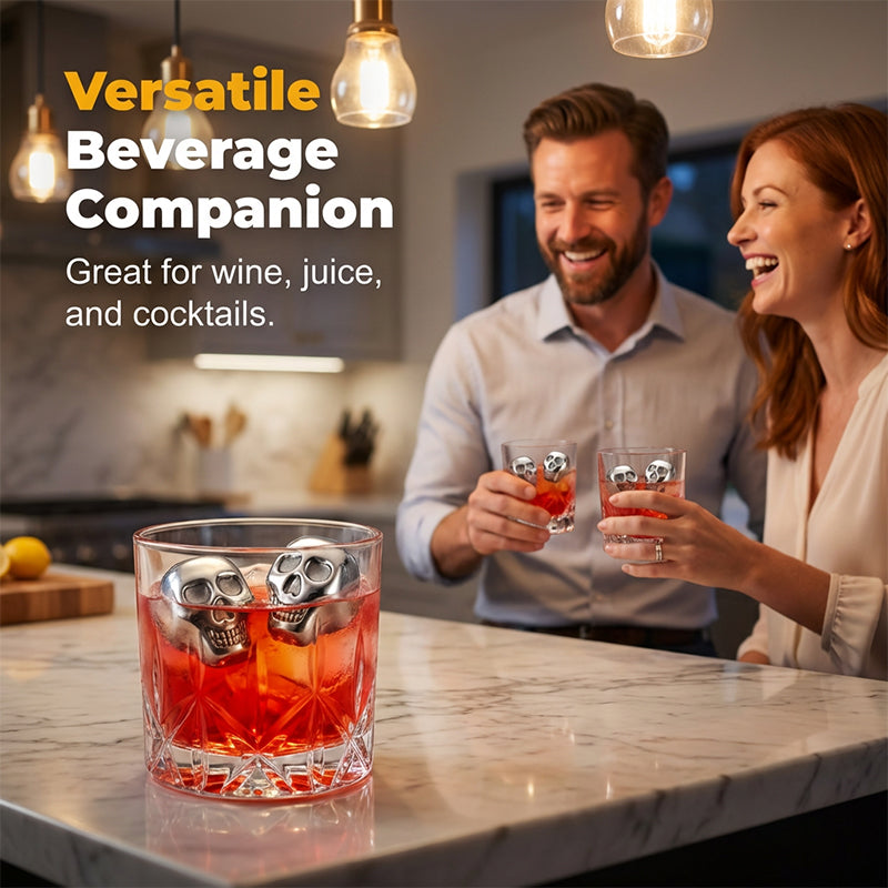 Wiederverwendbare Totenkopf-Eiswürfel für Whisky und Cocktails