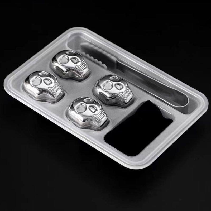 Wiederverwendbare Totenkopf-Eiswürfel für Whisky und Cocktails