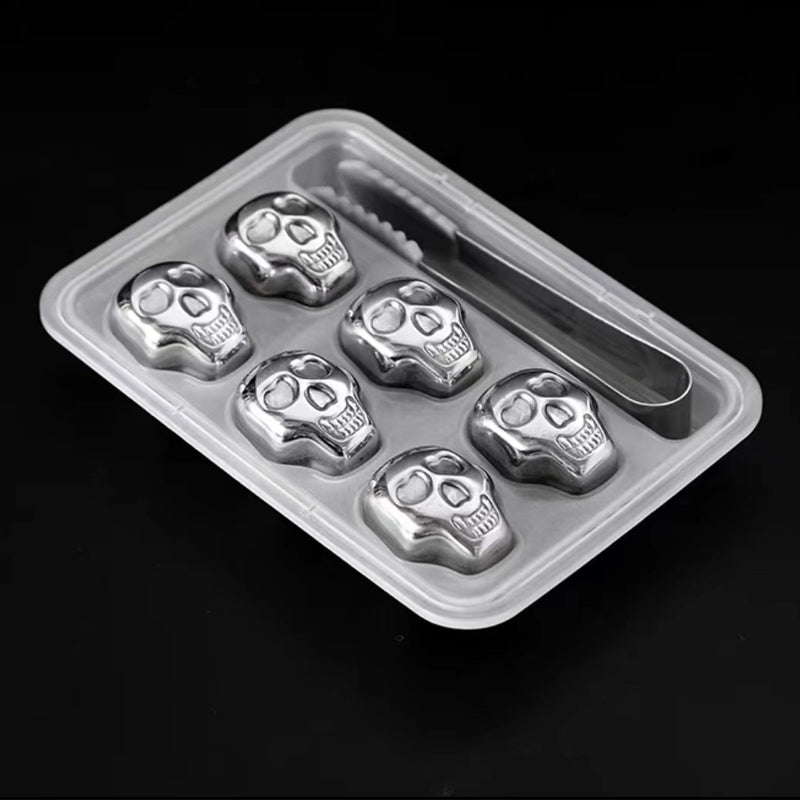 Wiederverwendbare Totenkopf-Eiswürfel für Whisky und Cocktails