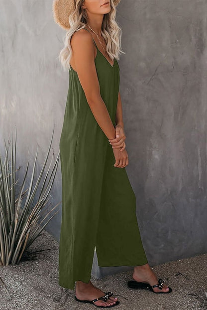 Fließender Jumpsuit mit Taschen. Letzter Tag des Ausverkaufs, 50% Rabatt