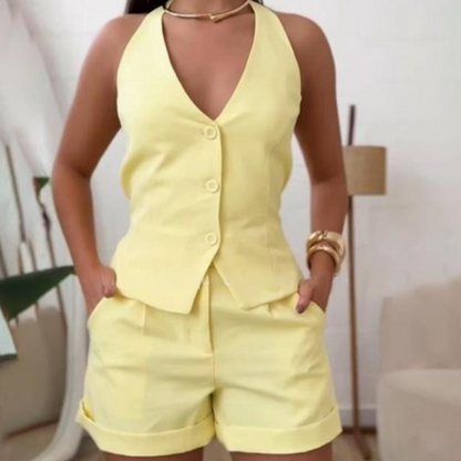 🔥2026 HEISSER SALE 50 % RABATT!!!👗Halter-Top und Shorts – 2-teiliges Set