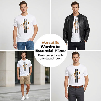 Herren-T-Shirt mit auffälligem Schriftzug-Print