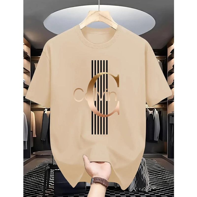 Herren-T-Shirt mit auffälligem Schriftzug-Print