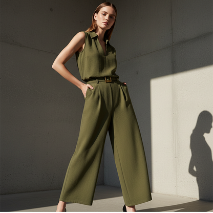 🔥50% Rabatt👗👖Büro-Set aus zwei Teilen – elegant, bequem & vielseitig – Größen S bis 5XL in Braun & Olivgrün
