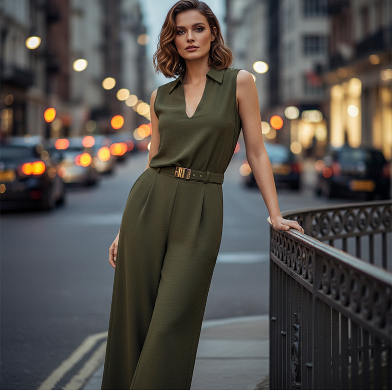 🔥50% Rabatt👗👖Büro-Set aus zwei Teilen – elegant, bequem & vielseitig – Größen S bis 5XL in Braun & Olivgrün