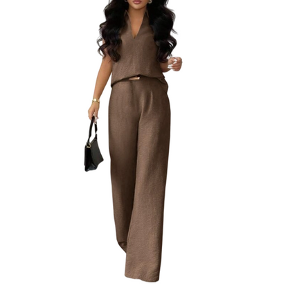 🔥50% Rabatt👗👖Büro-Set aus zwei Teilen – elegant, bequem & vielseitig – Größen S bis 5XL in Braun & Olivgrün