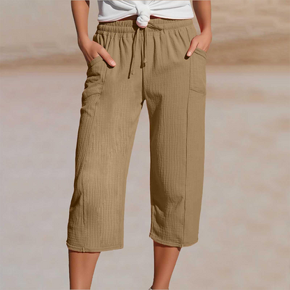 🌿 50% RABATT ✨ Damen Baumwoll-Leinen Hose mit Falten – luftig, bequem & stilvoll 👖
