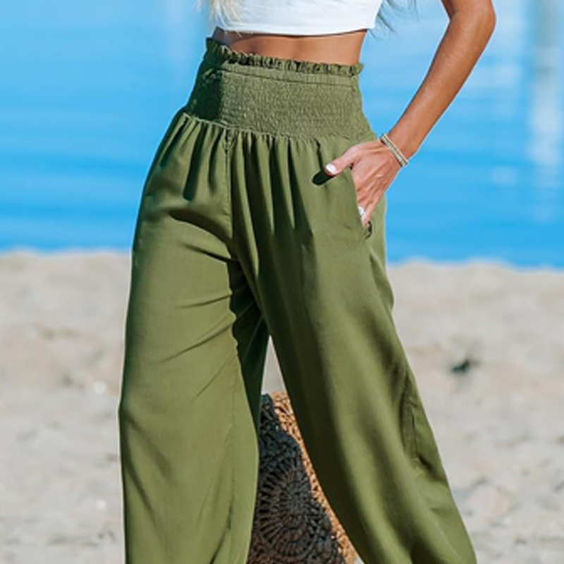 🌞 50% RABATT 💥 Damen Haremhose mit hoher Taille – figurfreundlich, stylisch & super bequem ✨ Perfekt für Sommer & Alltag 👖