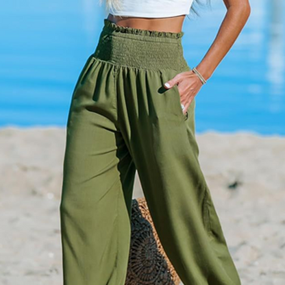 🌞 50% RABATT 💥 Damen Haremhose mit hoher Taille – figurfreundlich, stylisch & super bequem ✨ Perfekt für Sommer & Alltag 👖