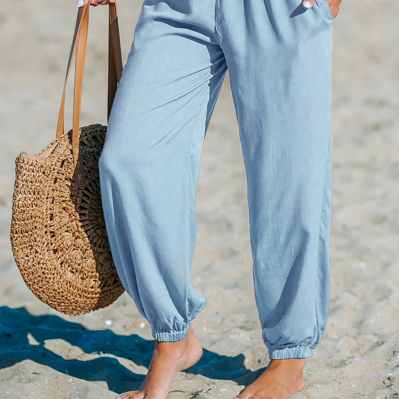 🌞 50% RABATT 💥 Damen Haremhose mit hoher Taille – figurfreundlich, stylisch & super bequem ✨ Perfekt für Sommer & Alltag 👖