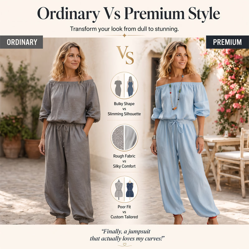 ✨ Eleganter Damen-Jumpsuit im Off-Shoulder-Design – bequem, stilvoll und leicht zu tragen