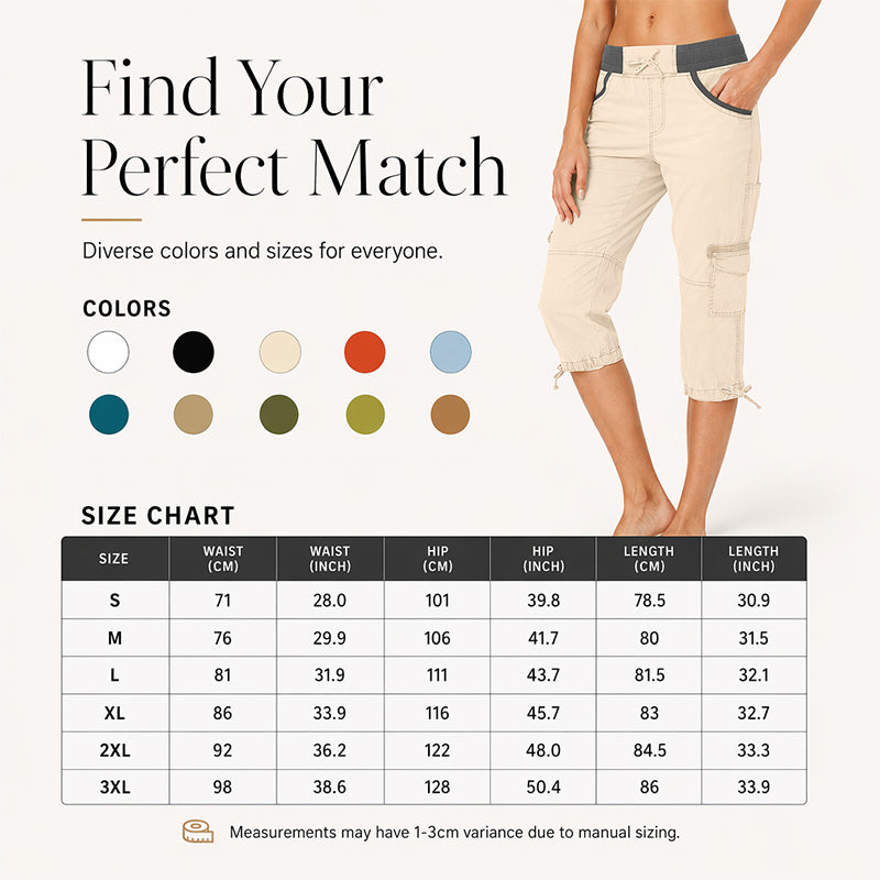 Capri-Cargo-Hose mit hoher Taille für Damen