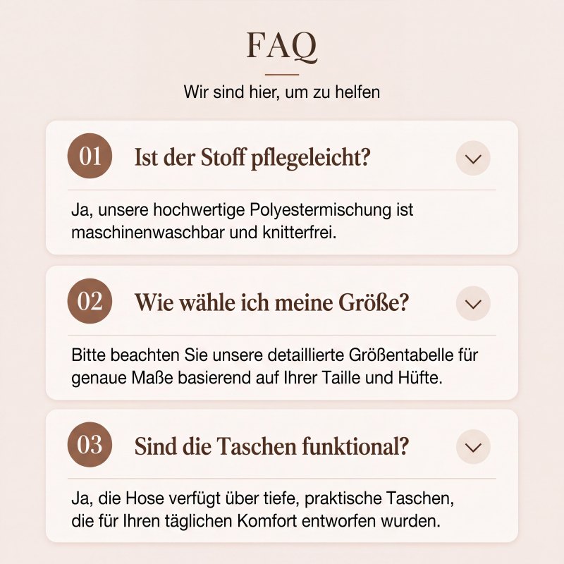 Damen-Hochweitbund-Hosen mit kontrastierenden Besätzen