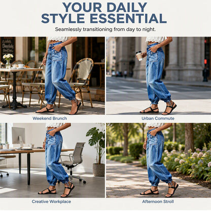 👖✨ Bestseller –  High-Waist-Barrel-Jeans mit Stretch-Anteil für Damen