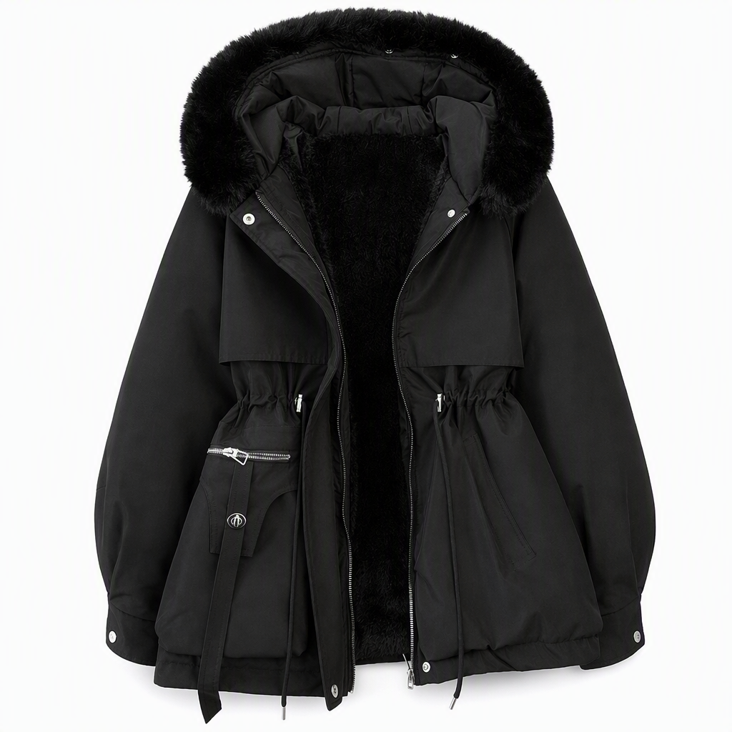 Winterliche Kunstfell-Parka für Damen