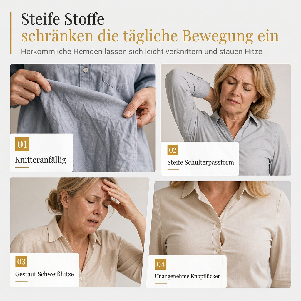 Damen Elegante Freizeitbluse mit Langarm und Knopfleiste
