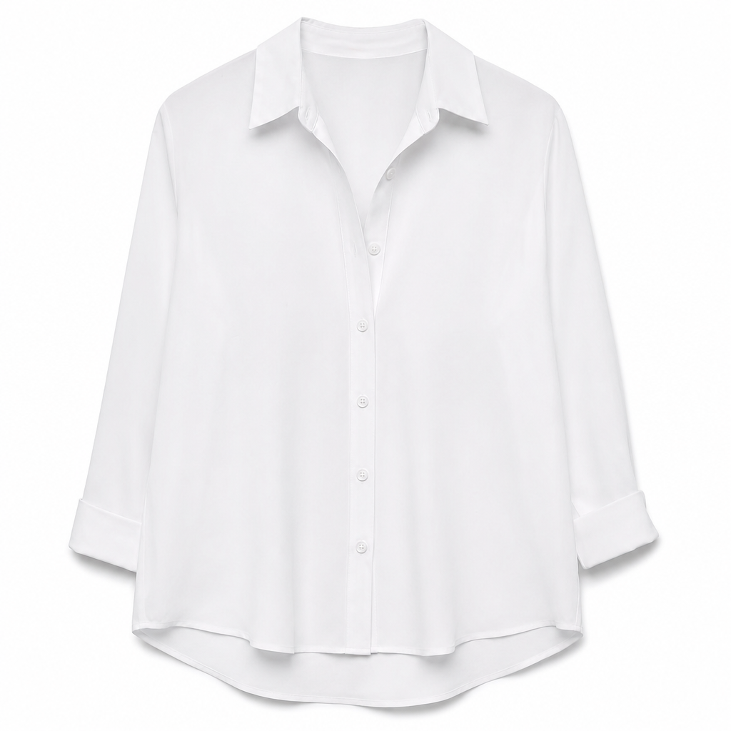Damen Elegante Freizeitbluse mit Langarm und Knopfleiste