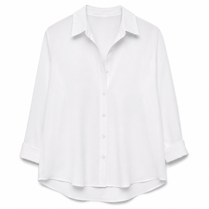 Damen Elegante Freizeitbluse mit Langarm und Knopfleiste