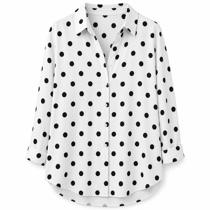 Damen Elegante Freizeitbluse mit Langarm und Knopfleiste