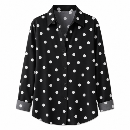 Damen Elegante Freizeitbluse mit Langarm und Knopfleiste