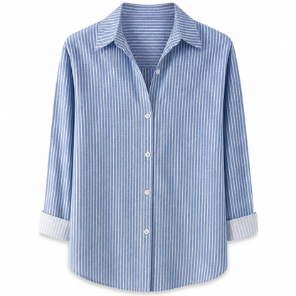 Damen Elegante Freizeitbluse mit Langarm und Knopfleiste