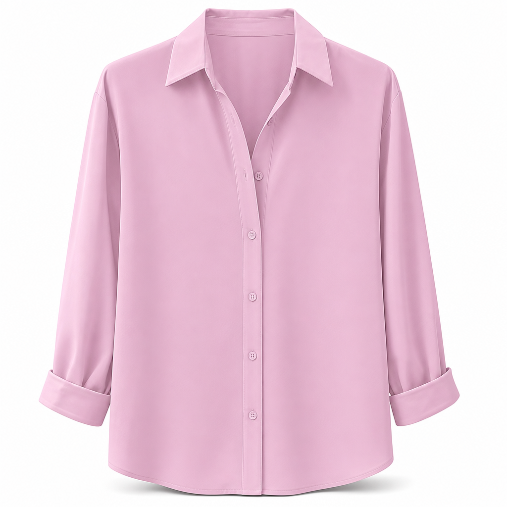 Damen Elegante Freizeitbluse mit Langarm und Knopfleiste