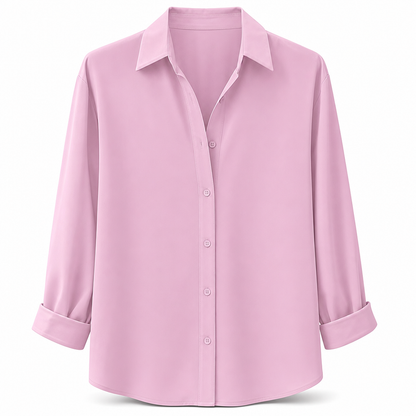 Damen Elegante Freizeitbluse mit Langarm und Knopfleiste