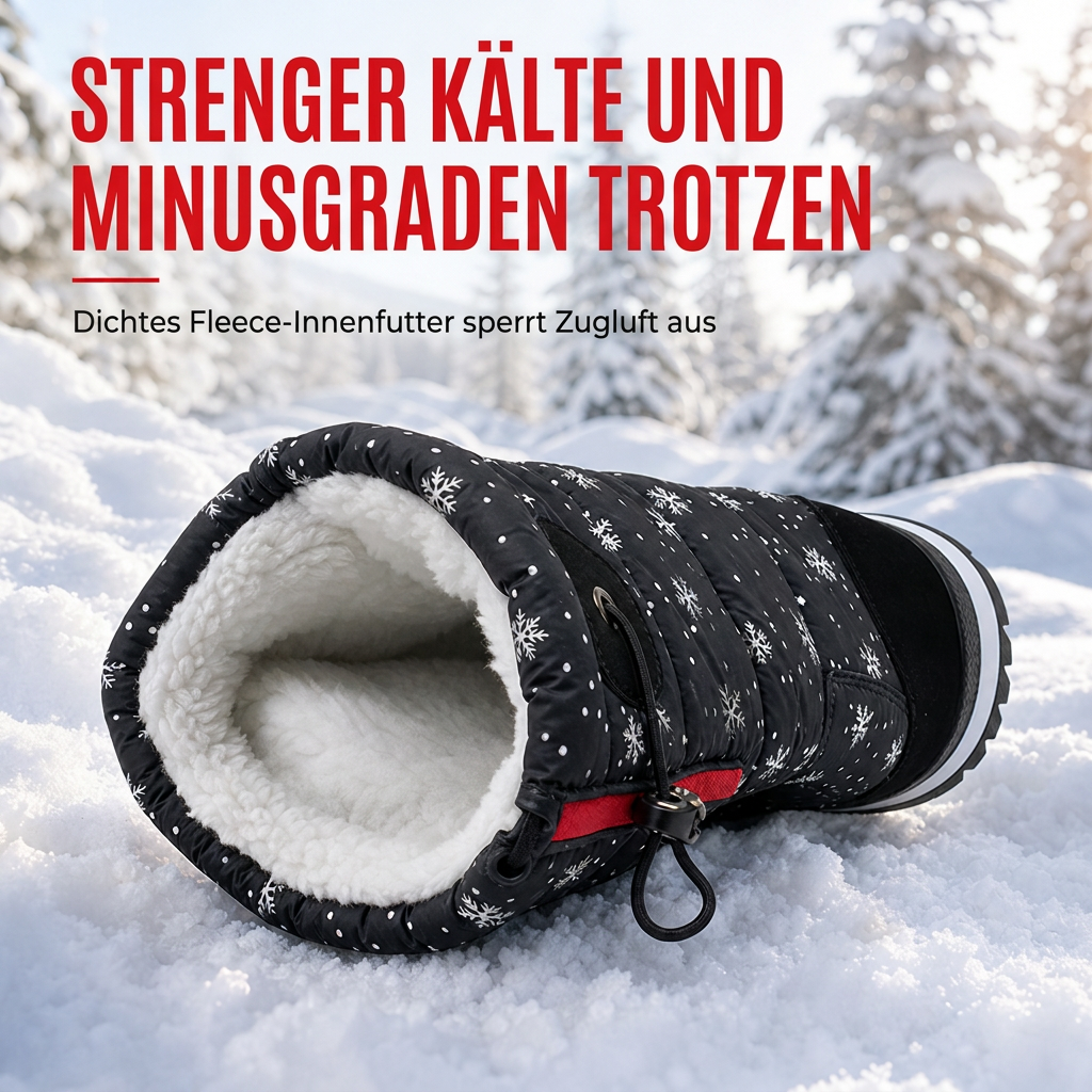 Damen Winter Hochstiefel Wasserdicht Rutschfest Outdoor Schnee-Stiefel mit Dick Plüschfutter und Dicke Sohle