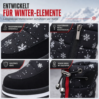 Damen Winter Hochstiefel Wasserdicht Rutschfest Outdoor Schnee-Stiefel mit Dick Plüschfutter und Dicke Sohle