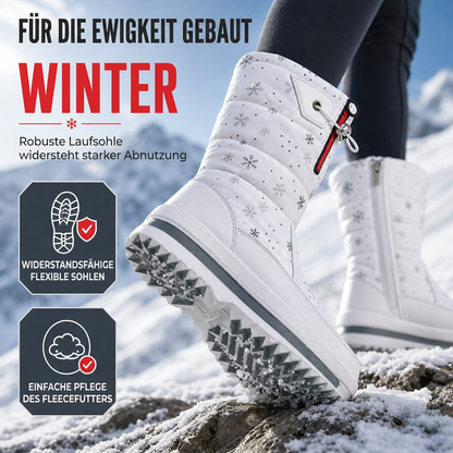 Damen Winter Hochstiefel Wasserdicht Rutschfest Outdoor Schnee-Stiefel mit Dick Plüschfutter und Dicke Sohle