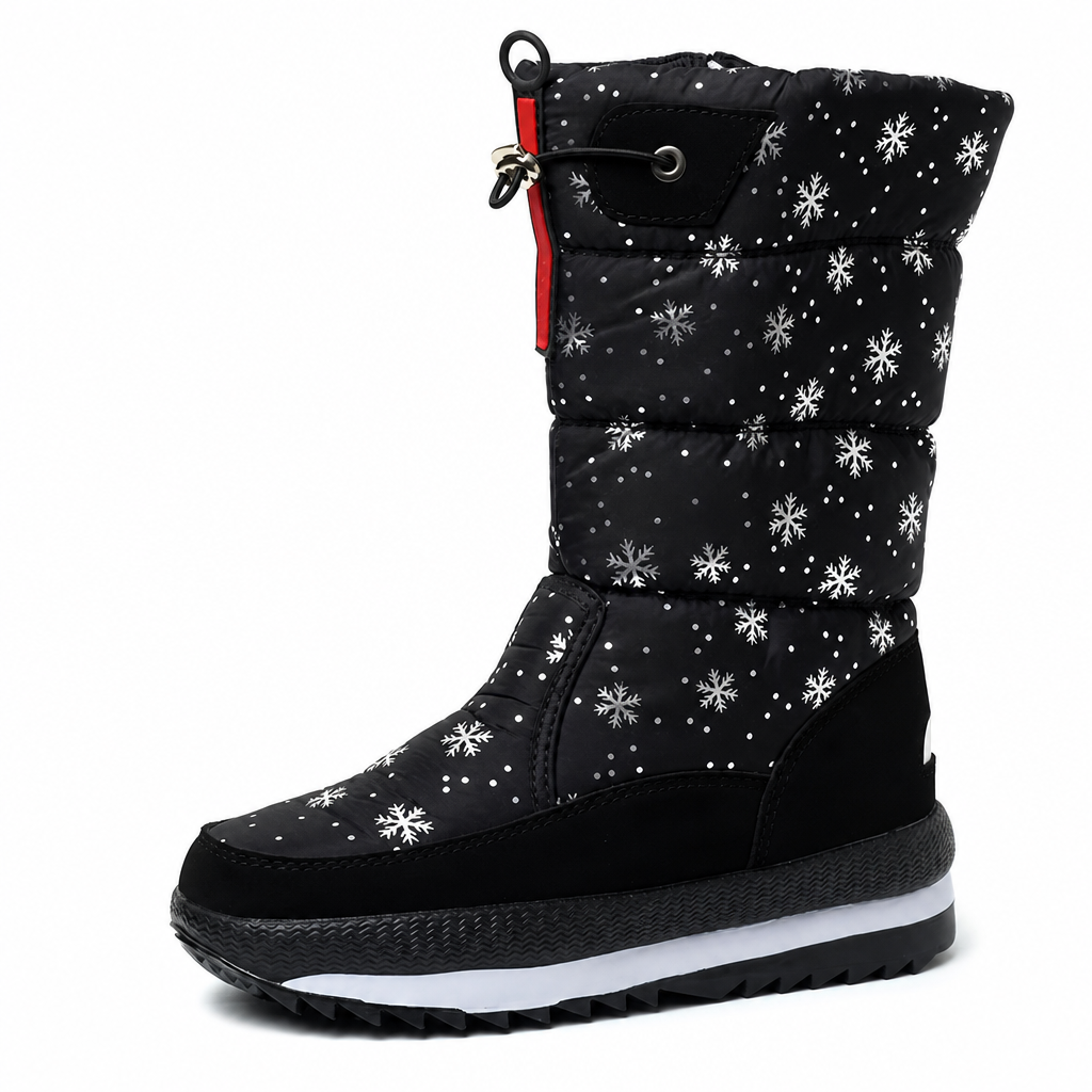 Damen Winter Hochstiefel Wasserdicht Rutschfest Outdoor Schnee-Stiefel mit Dick Plüschfutter und Dicke Sohle