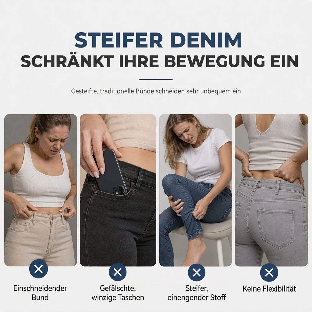 Damen High-Waist elastische Cargo-Jeggings mit Kordelzug, Skinny Jeanshose