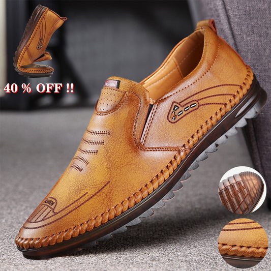 🔥Letzter Tag Super Sale - 40% Rabatt!🔥Atmungsaktive, rutschfeste Ledersneaker für Herren