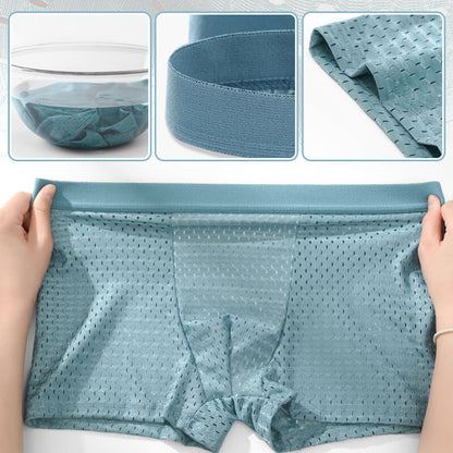 Cooler Netz-Boxerslip aus gefrorener Seide【Kaufen Sie 1 und erhalten Sie 2 gratis】