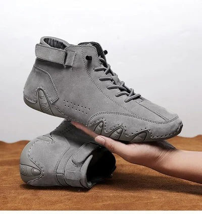 Vatertags-Aktionspreis-Italienische hohe Stiefel aus Wildleder mit Klettverschluss-Maskuliner Charme, lässiger Chic
